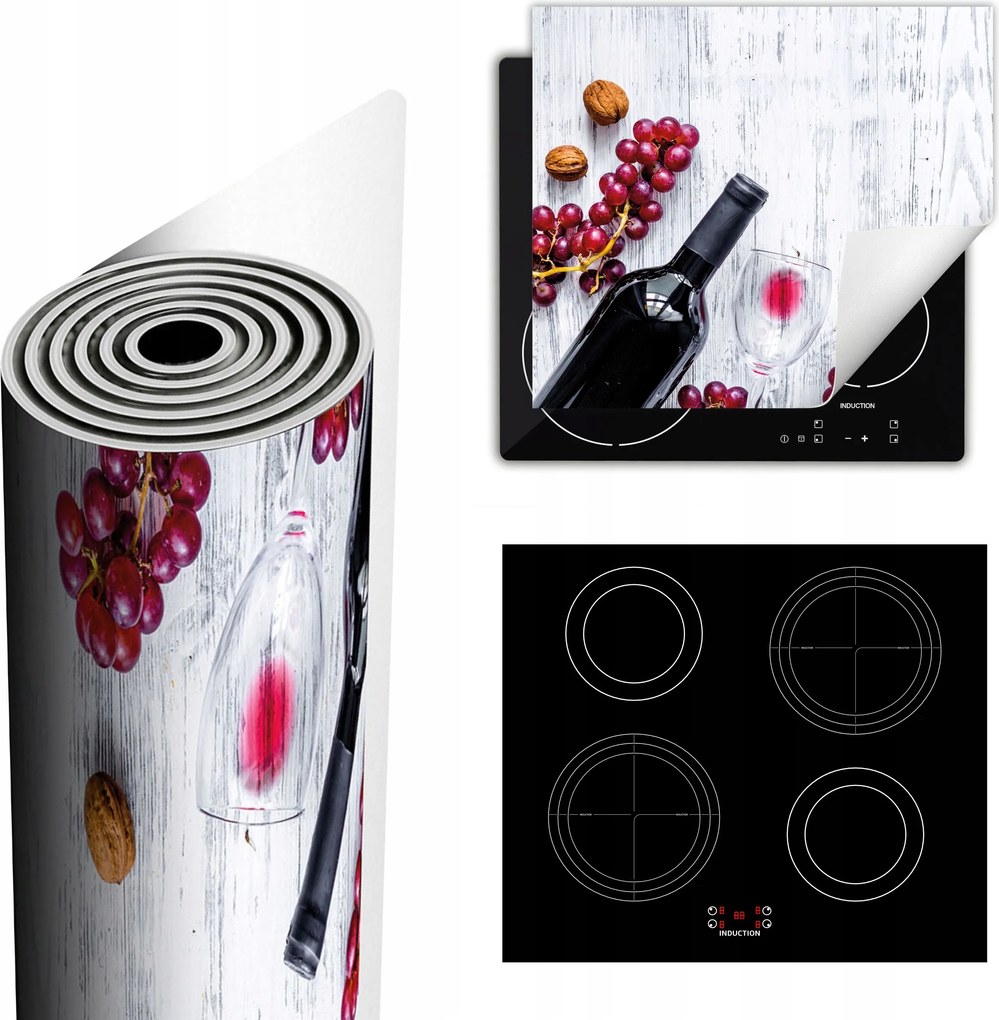 Tűzhelyvédő Szőnyeg Több Hely 60x52 bor fehér fa