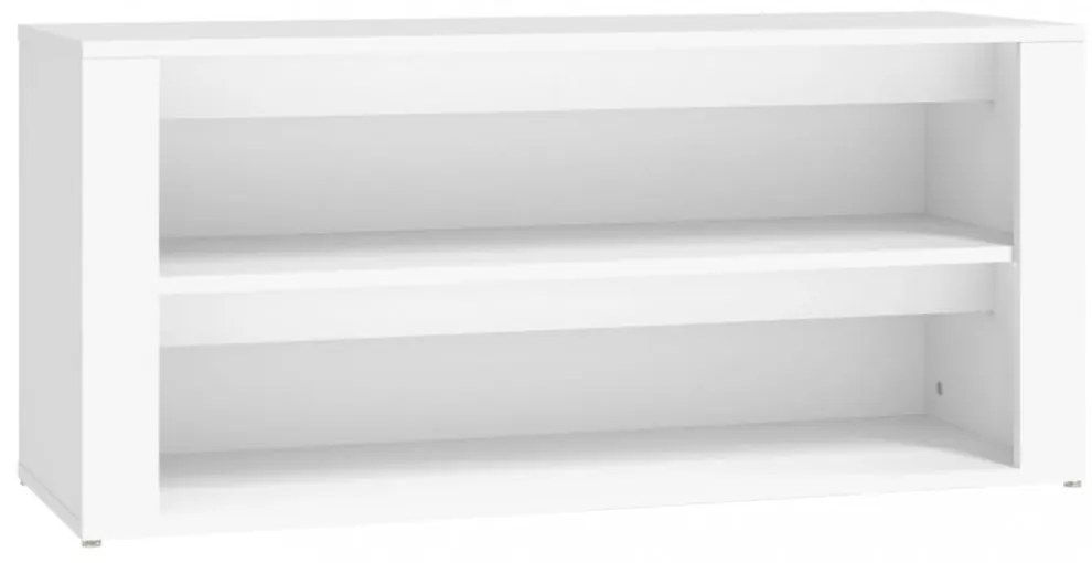 fehér szerelt fa cipőtartó 100x35x45 cm