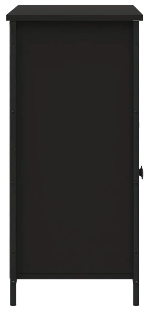 fekete szerelt fa tálalószekrény 100 x 35 x 75 cm