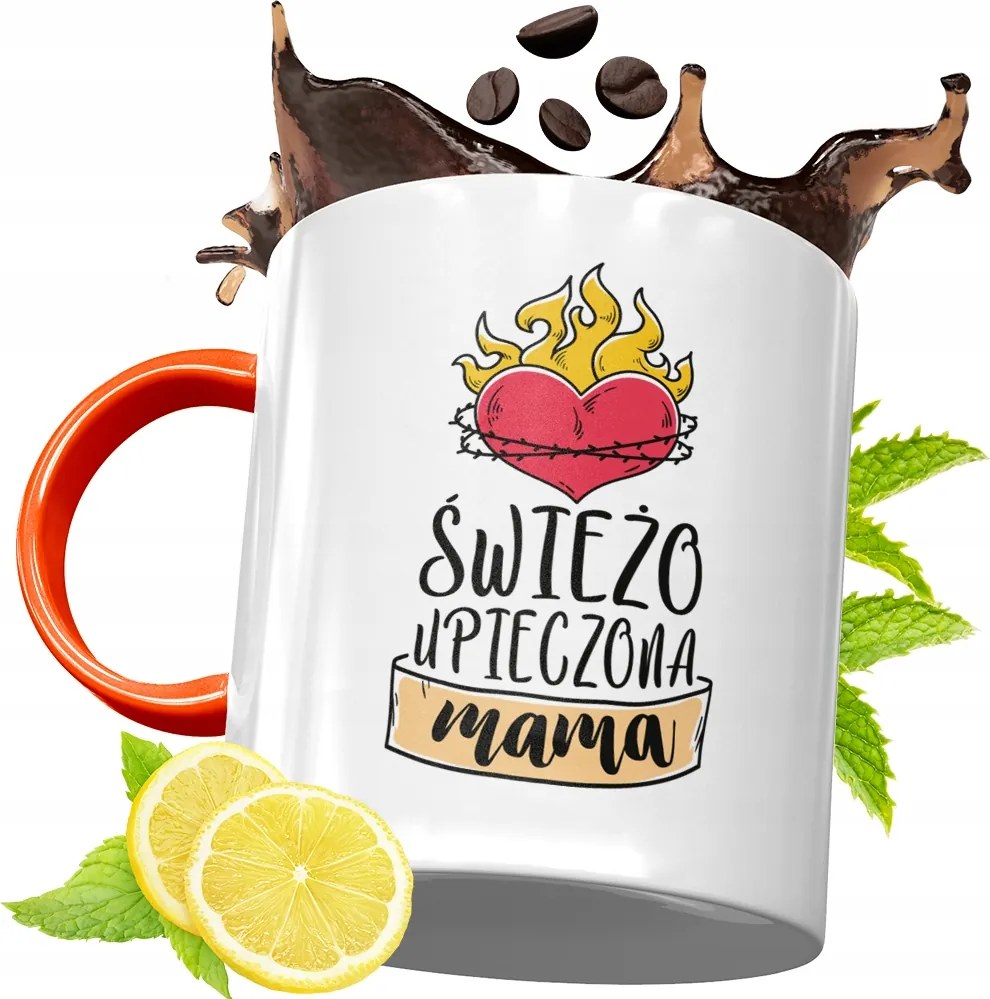 Narancssárga Bögre Anyák Napjára Ajándék fényképes nyomattal