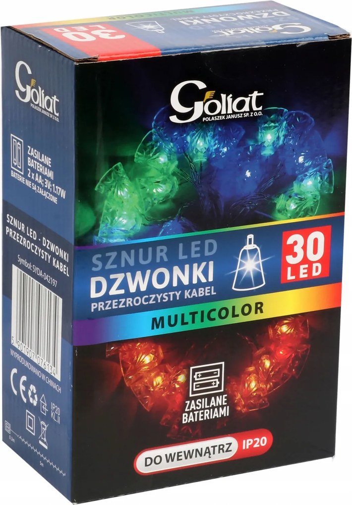 Karácsonyfa Lámpák 30LED Elemes Csengő