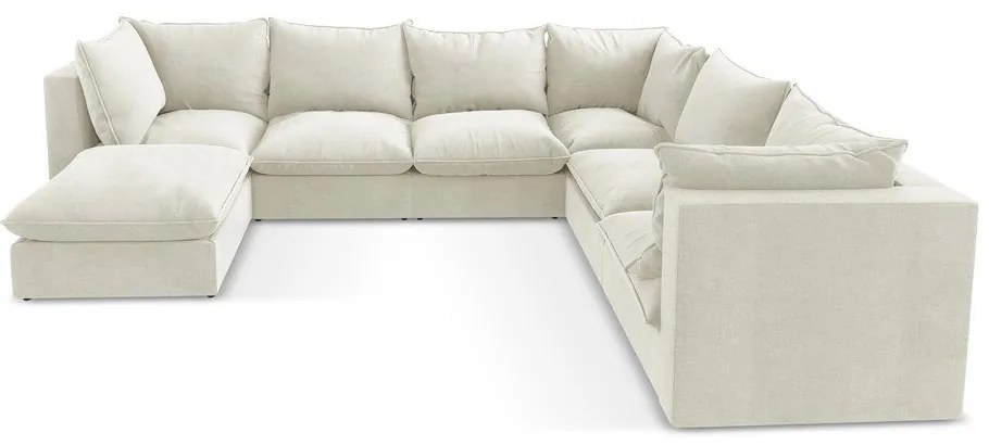 Bézs sarokkanapé (jobb oldali-U alakú) Manao – Makamii