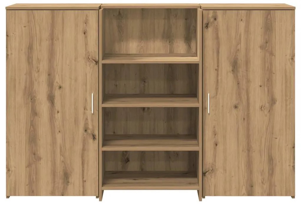 recepciós pult kézműves tölgy 155x50x103,5 cm szerelt fa