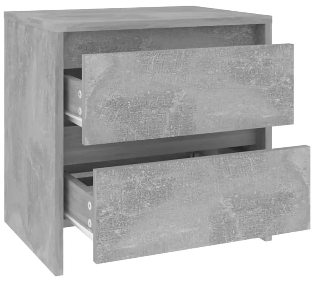 Betonszürke forgácslap éjjeliszekrény 45 x 34,5 x 44,5 cm