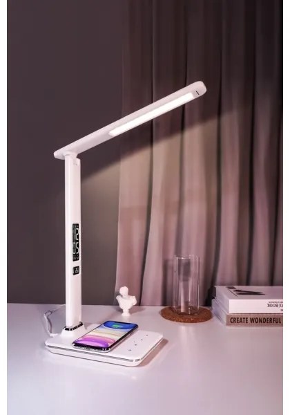 Immax 08966L- LED Dimmelhető lámpa vezeték nélküli töltéssel KINGFISHER 8,5W/230V fehér