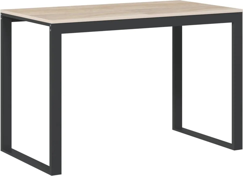 vidaXL fekete-tölgyszínű forgácslap számítógépasztal 110 x 60 x 73 cm
