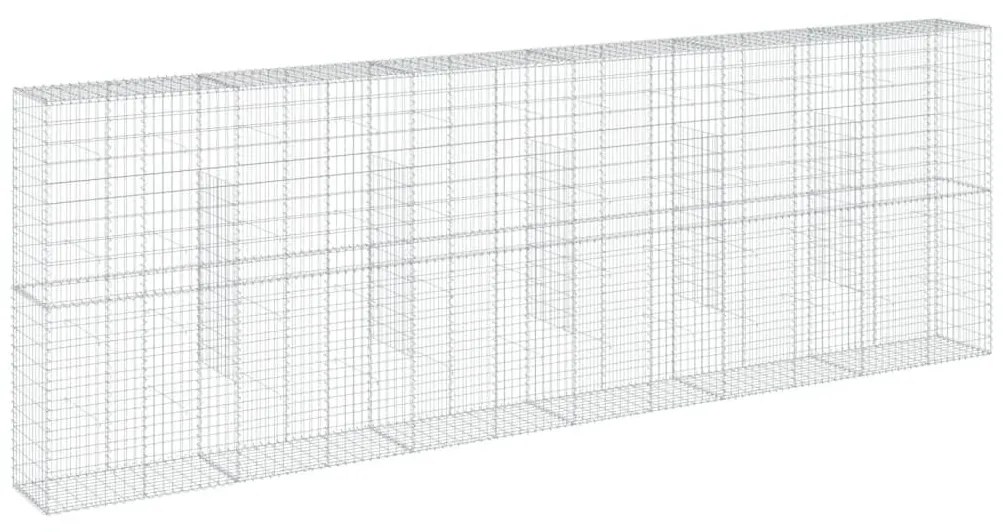 horganyzott vas gabion kosár fedéllel 600 x 50 x 200 cm