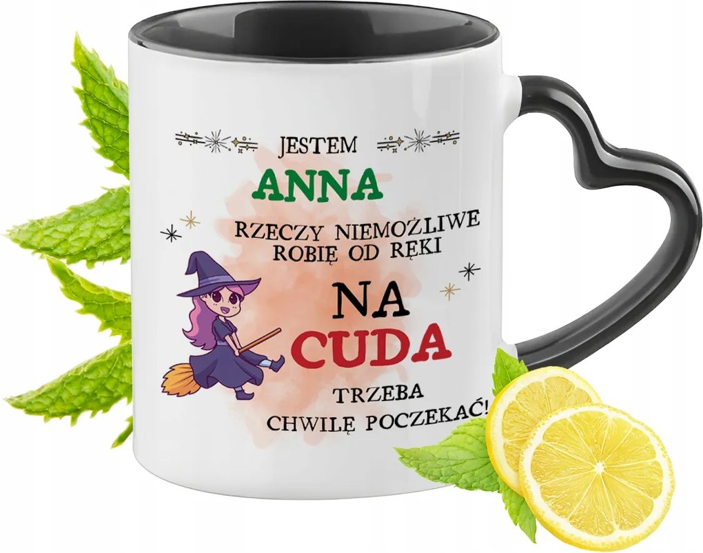 Anna Bögre Fekete Szív Alakú Füllel Ajándék Nyomtatott