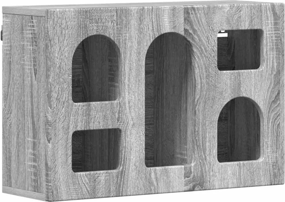vidaXL Függő szekrény polcokkal Szürke Sonoma 60 x 20 x 40 cm Faanyag