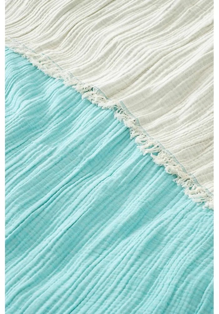 Türkiz muszlin ágytakaró franciaágyra 230x250 cm – Mijolnir