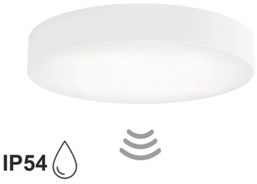 CLEO fürdőszobai mennyezeti lámpa érzékelővel 4xE27/24W/230V Ø 50 cm IP54 fehér