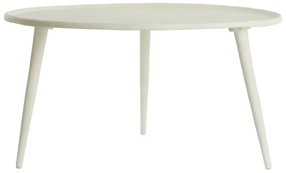 Krémszínű fém kerek dohányzóasztal ø 67,5 cm Babina – Light & Living