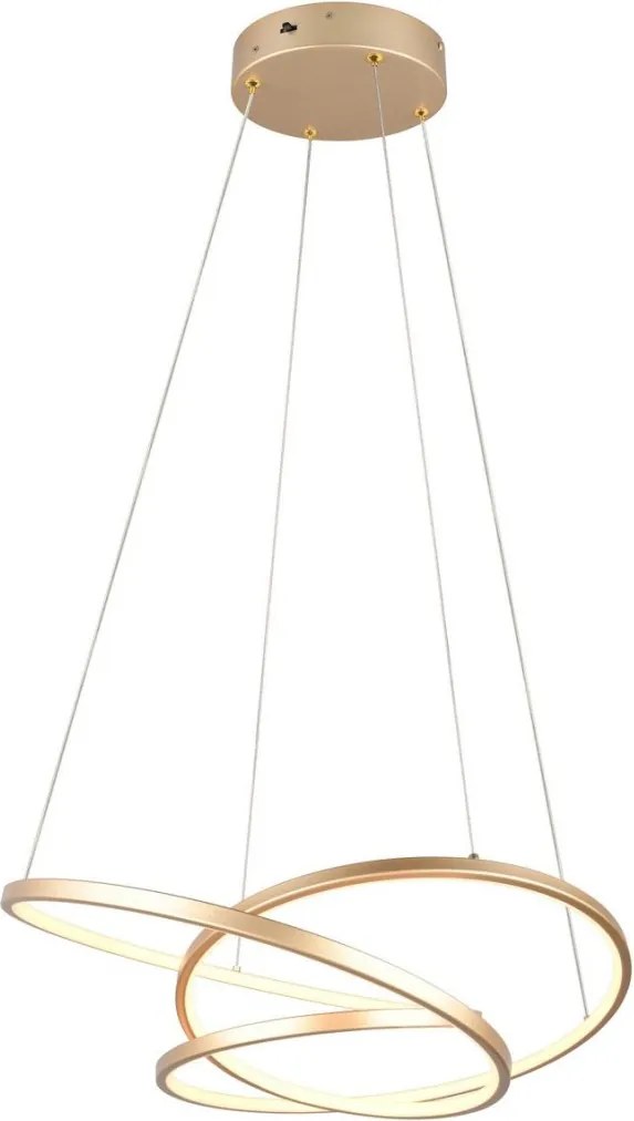 TRIO 349110179 DARVIN Modern Led Függesztett Lámpa Arany LED IP20