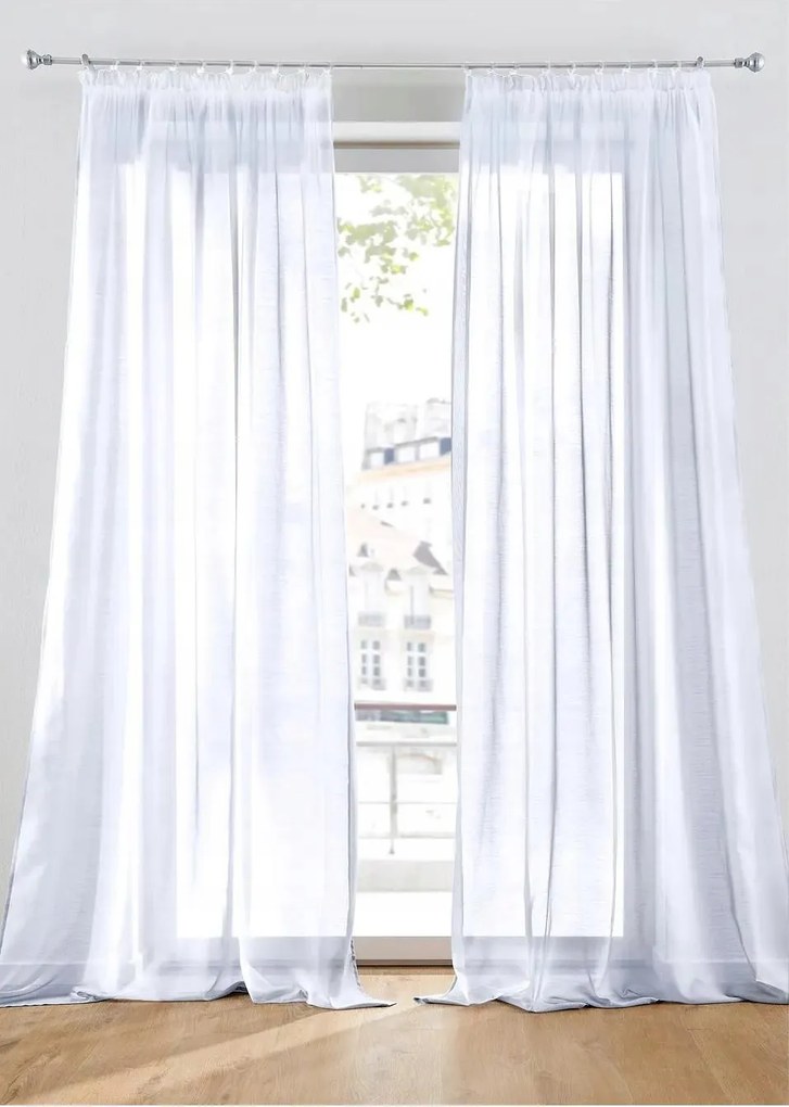 B.p.c Fehér Klasszikus Sima Függöny 1 Db 140/300