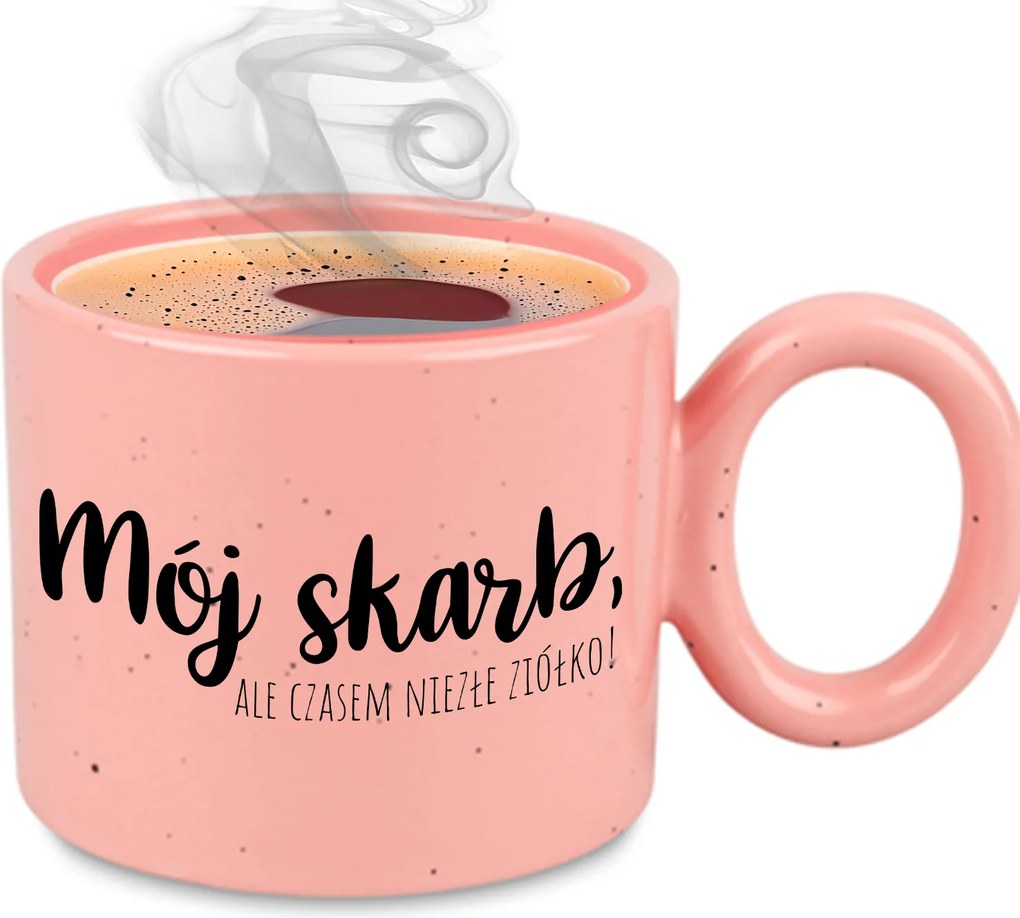 XXL Rózsaszín Bögre Pároknak Évfordulóra Kincsem, De Néha Jó Fűszer
