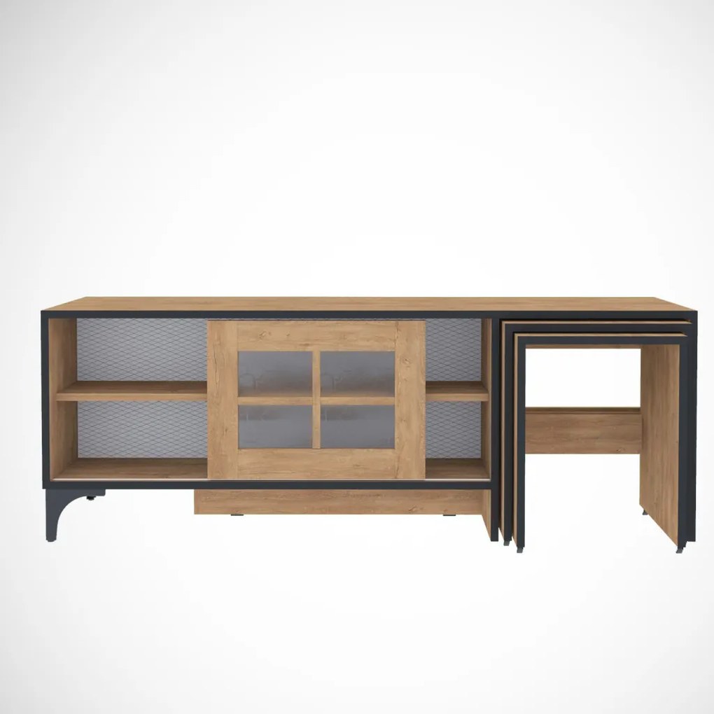 Revival TV-állvány, tölgy, 150 cm