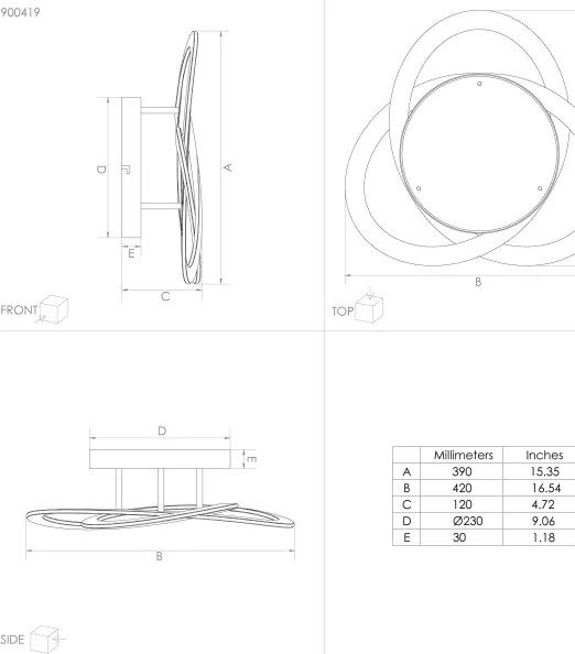 Eglo 900419 - LED Mennyezeti lámpa ROLIMARE LED/35W/230V