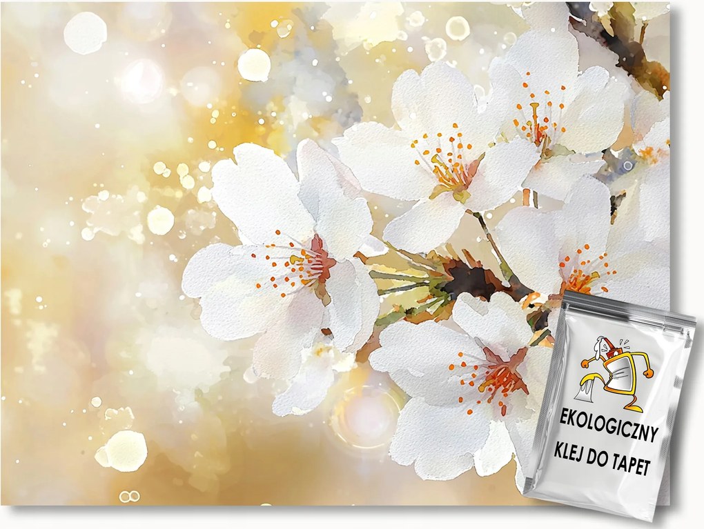 Fotótapéta Flizelina Természet Kert Gyümölcsös Fa Alma Virágok 416x290 ragasztó