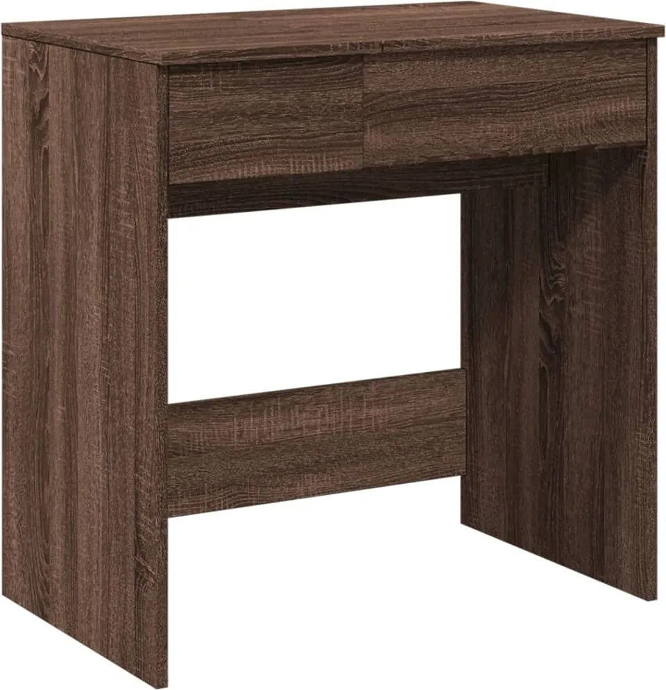 vidaXL barna tölgy színű fésülködőasztal tükörrel 73 x 46,5 x 120 cm