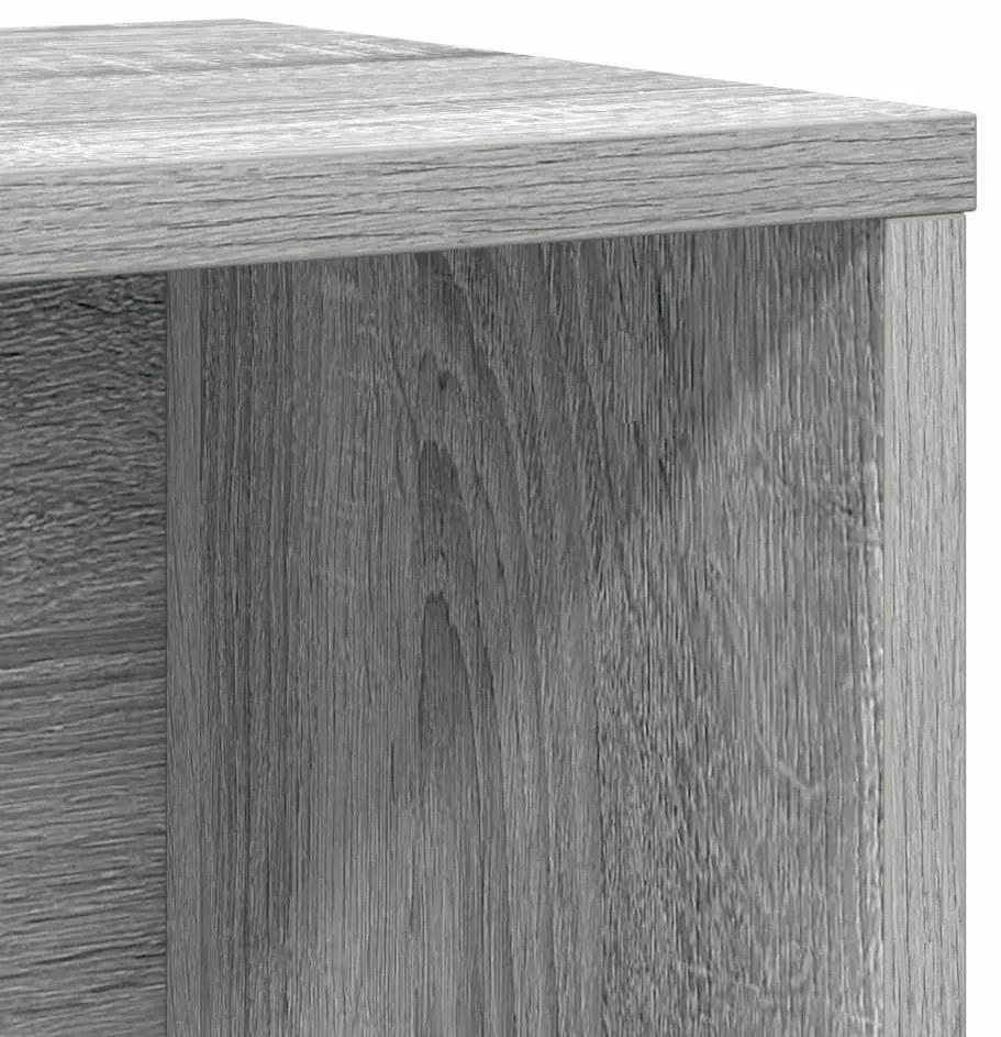 szürke sonoma színű szerelt fa könyvespolc 60x24x101,5 cm