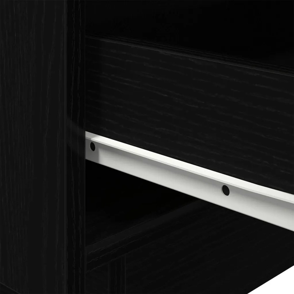 vidaXL Éjjeliszekrény fiókkal tartalmaz Fekete tölgy 45 x 40 x 55 cm