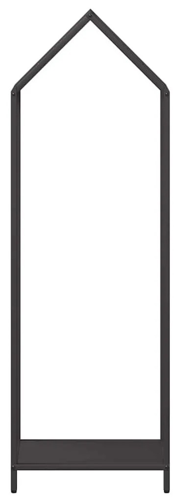 fekete hidegen hengerelt acél tűzifatároló 40x25x120 cm