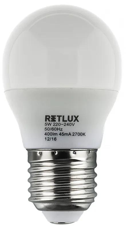 Retlux RLL 271 G45 E27 miniG 5W WW LED izzó (meleg fehér 2700K)
