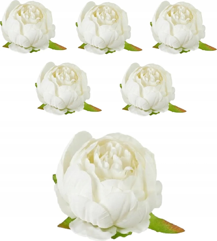 6x Bazsarózsa Termék Virágfej Peonie Virág Művirág