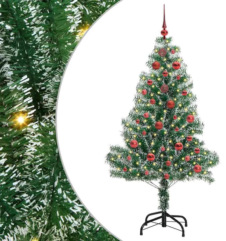 Mű karácsonyi fa hóval borítva LED fényekkel 150 LED-del 150 cm