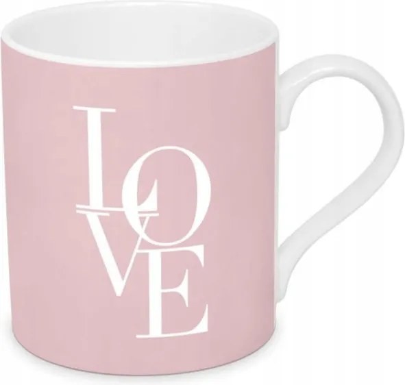 ppd bögre rózsaszín Love felirattal porcelán 350ml