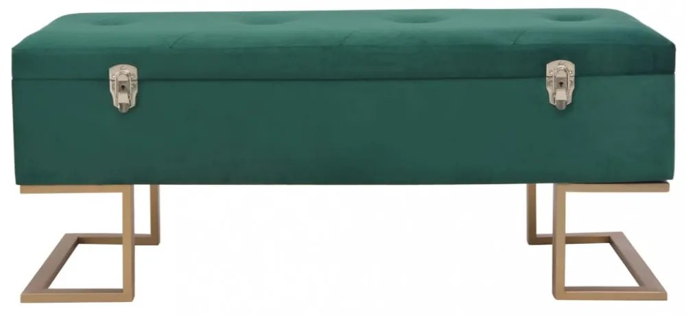 zöld bársonypad tárolórekesszel 105 cm