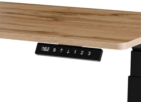 Elektromosan állítható magasságú PC asztal Fega 121 (wotan tölgy + fekete) . 1103353