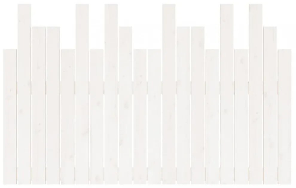fehér tömör fenyőfa fali fejtámla 127,5 x 3 x 80 cm