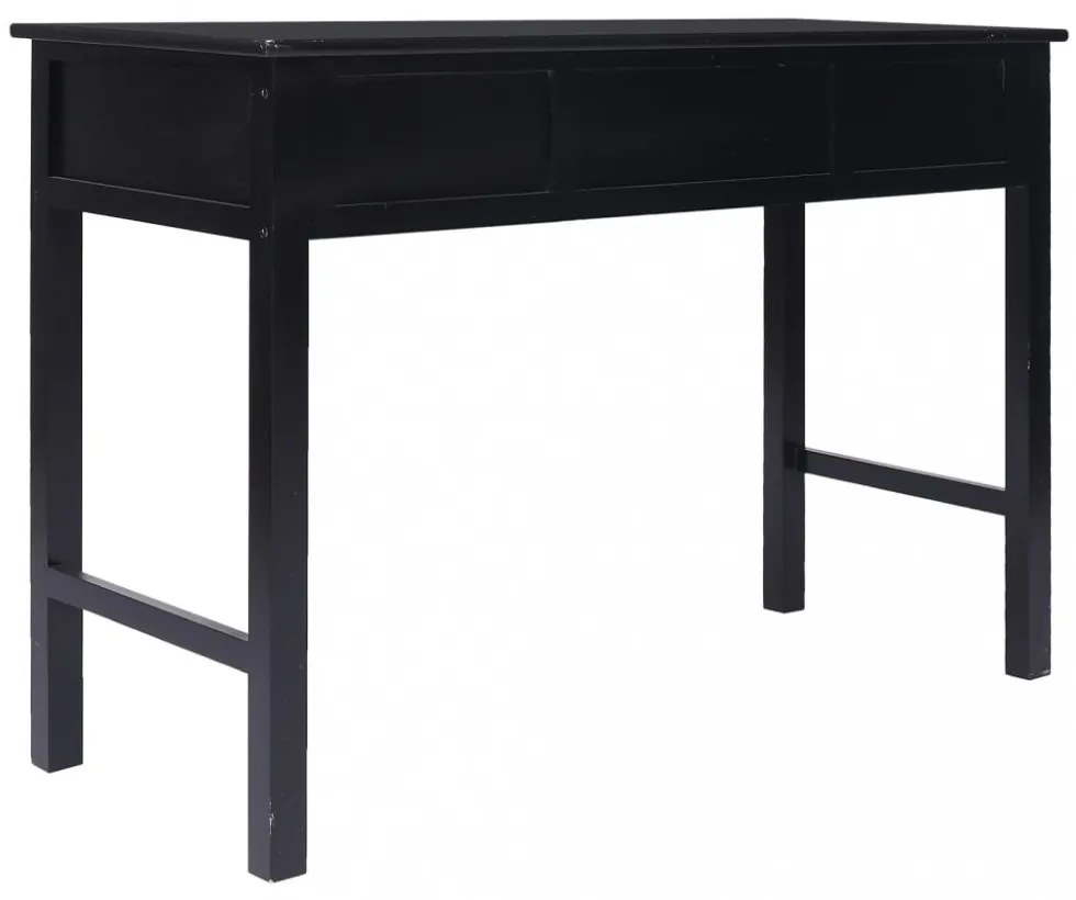 fekete tömör császárfa íróasztal 108 x 45 x 76 cm