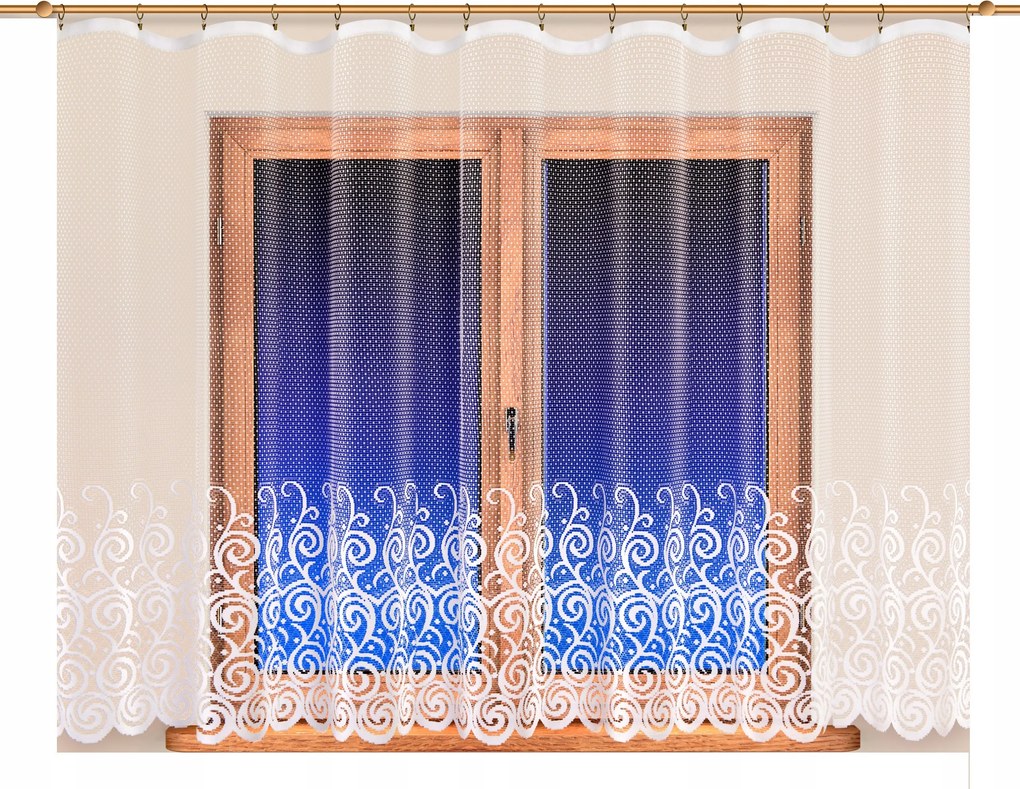 Mg Függöny 4692 Fehér 300x120 szalaggal Lengyel