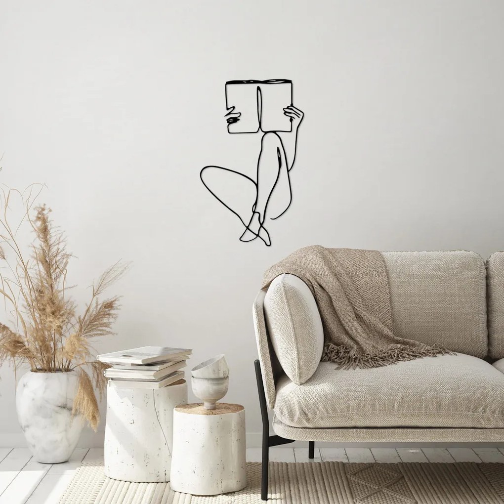 Book fém fali dekoráció, 43×70 cm