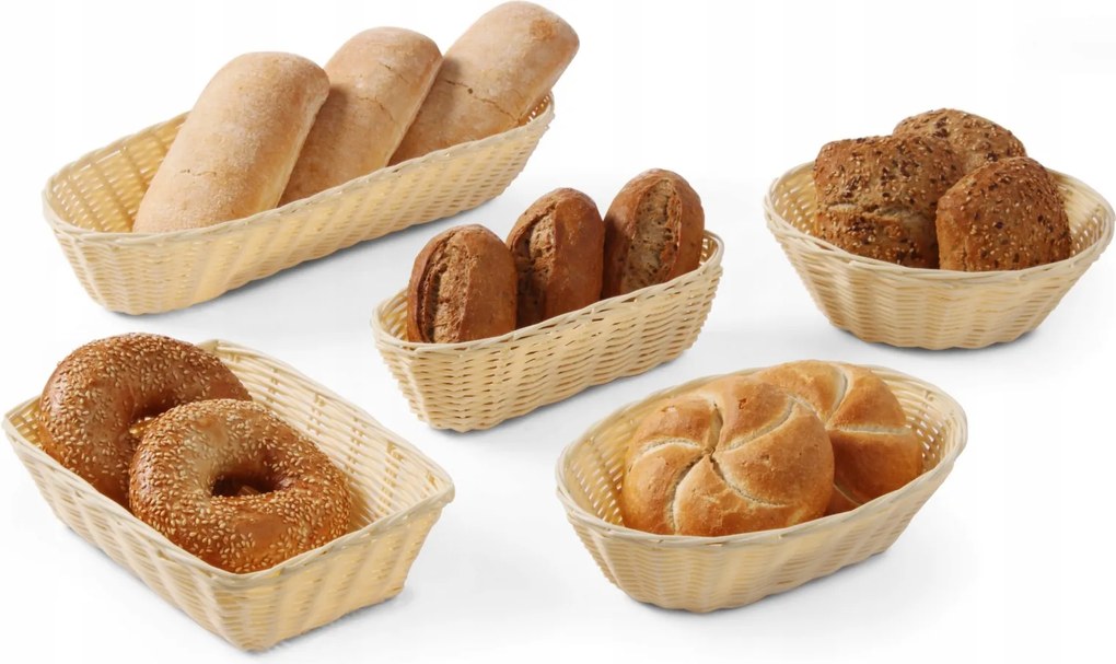 Kenyérkosár Polirattan Kenyér Ovális Display Strapabíró