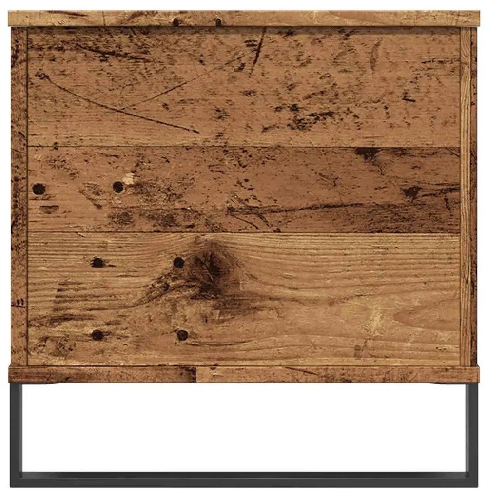 antik fa színű szerelt fa dohányzóasztal 90 x 44,5 x 45 cm