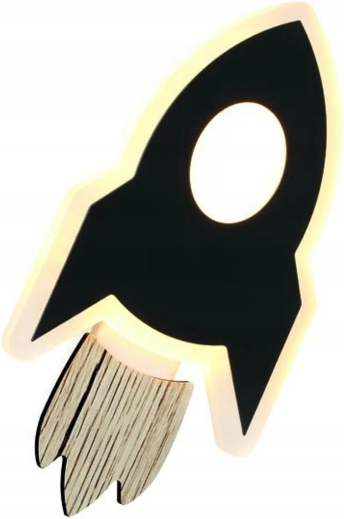 Aca Lighting fali lámpa Led 5.5W 3000K 385lm Nasa fekete Mdf 24X13X3.