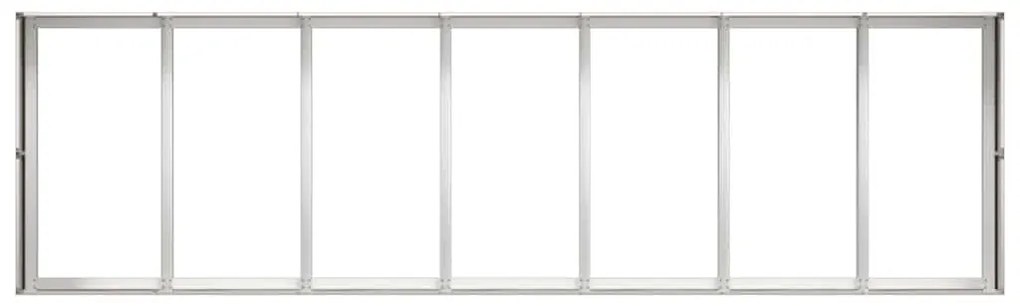 vidaXL rozsdamentes acél növénytartó 280x80x40 cm