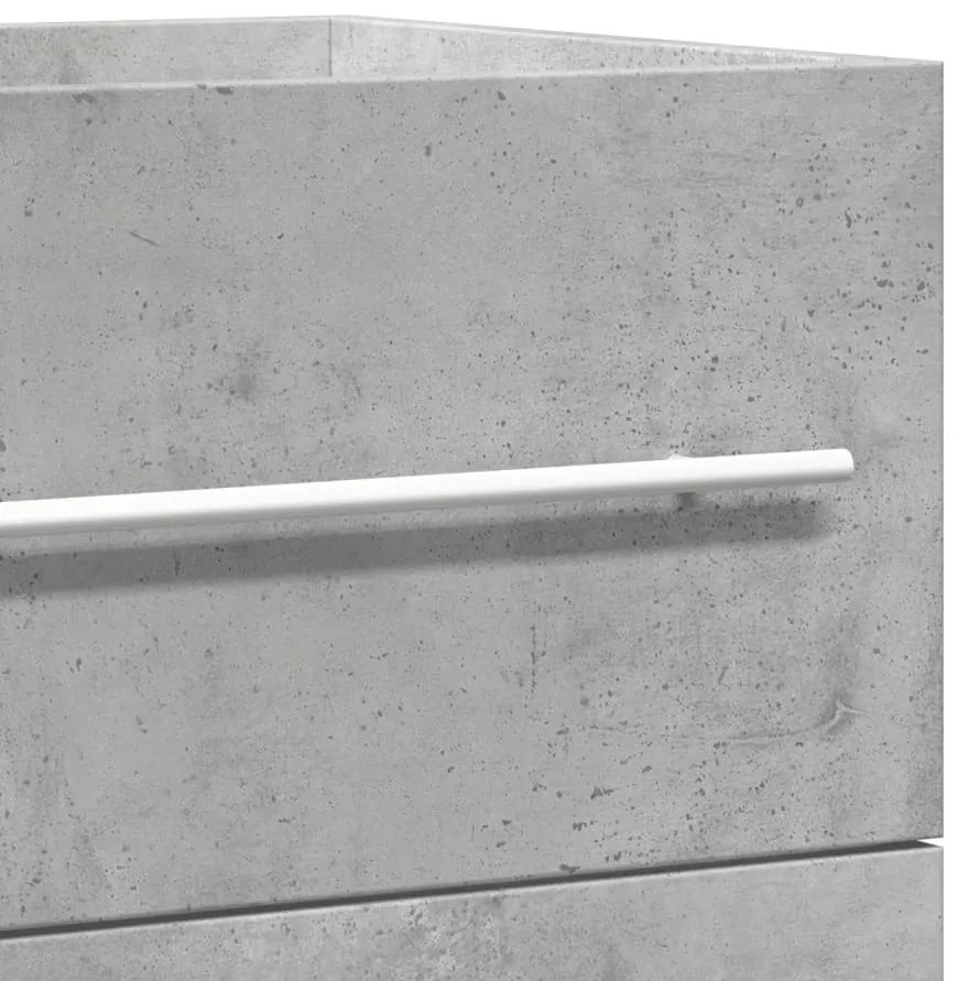 betonszürke szerelt fa mosdószekrény 80 x 38,5 x 48 cm
