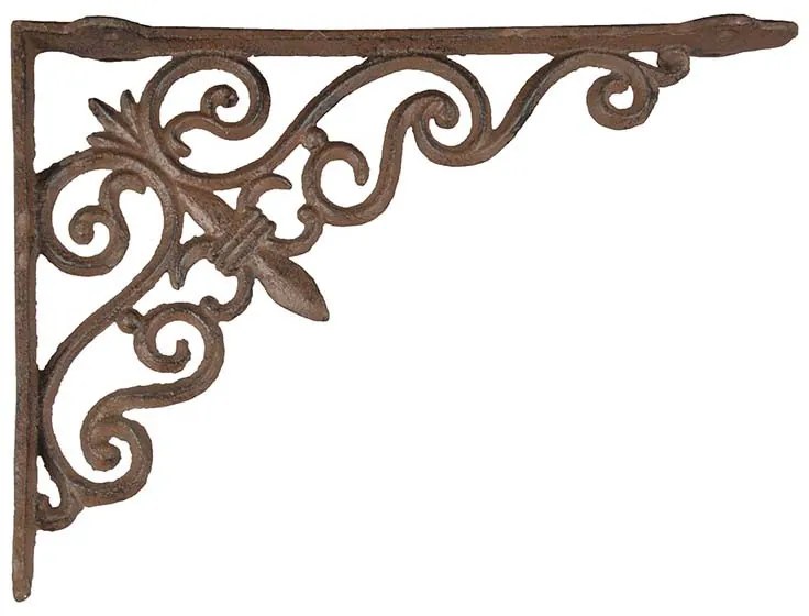 Klasszikus stílusú öntöttvas polctartó konzol, B