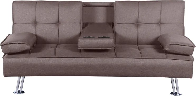 Kinyitható kanapé, barna, GOLDIA NEW
