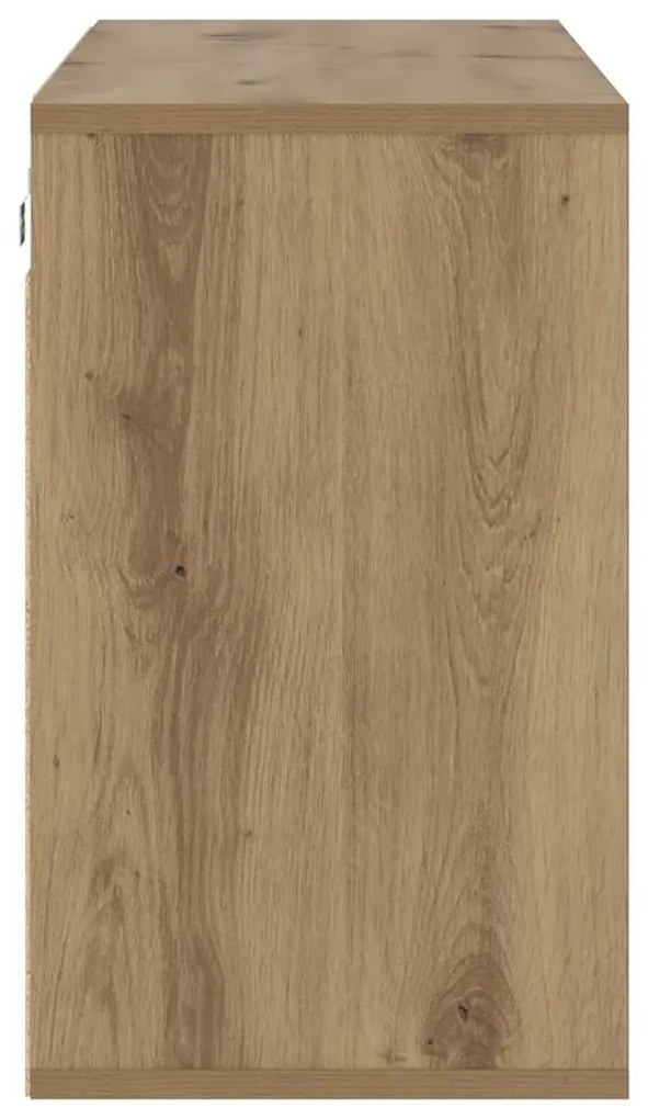 Cipőszekrény polcokkal kézműves tölgy 103x30x51 cm Faanyag