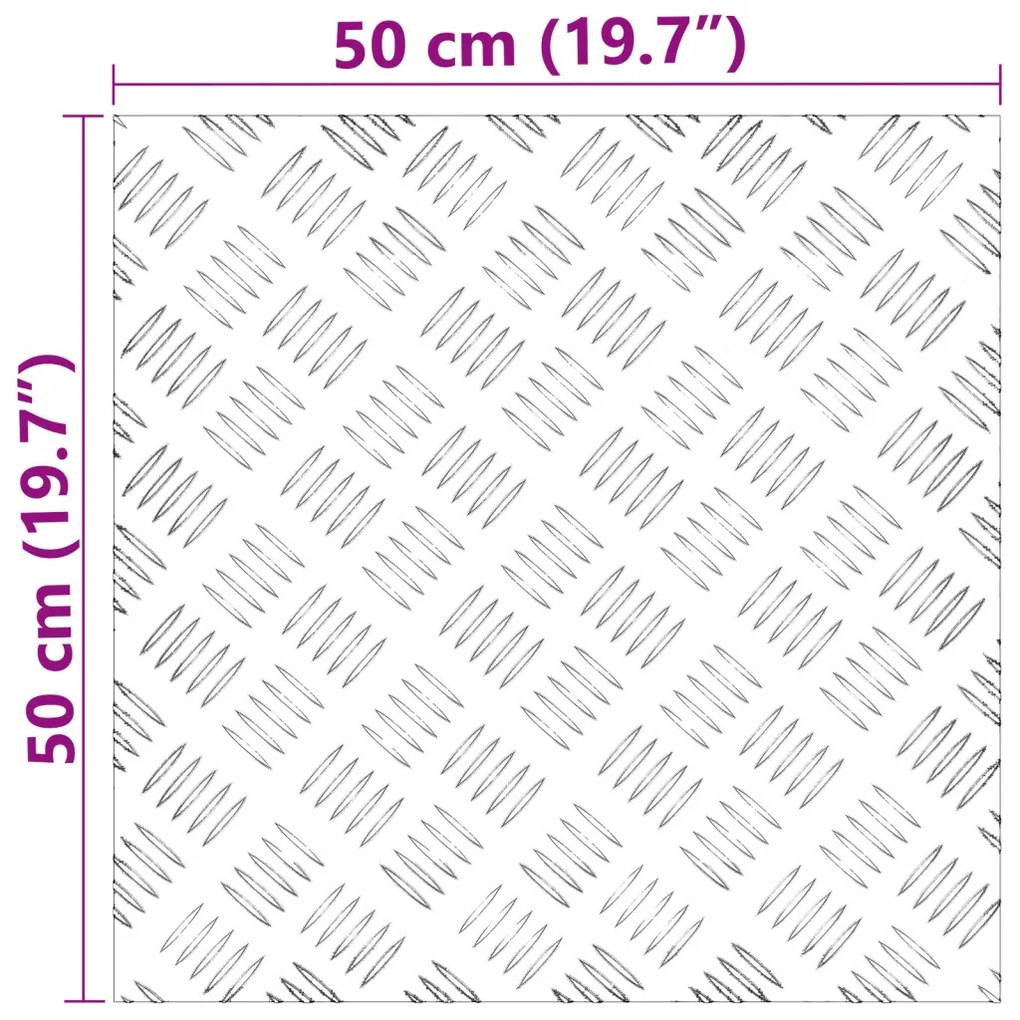 Alumínium rácspaneleket 4 db Csúszásmentes 50x50 cm