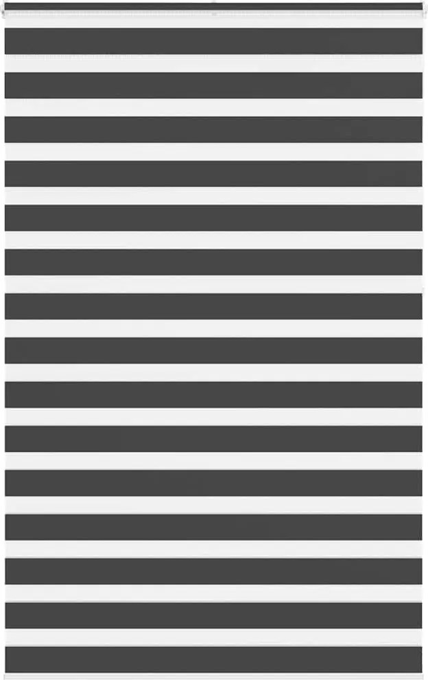 vidaXL zebrafüggönnyel fekete szövetszélesség 135,9 cm poliészter