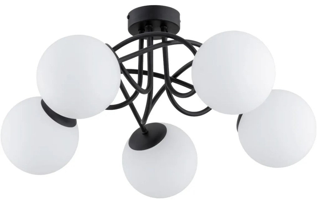 Felületre szerelhető csillár BANKO 5xE14/10W/230V fekete