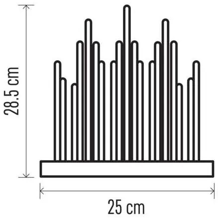 LED Karácsonyi gyertyatartó 19xLED/3xAA szürke
