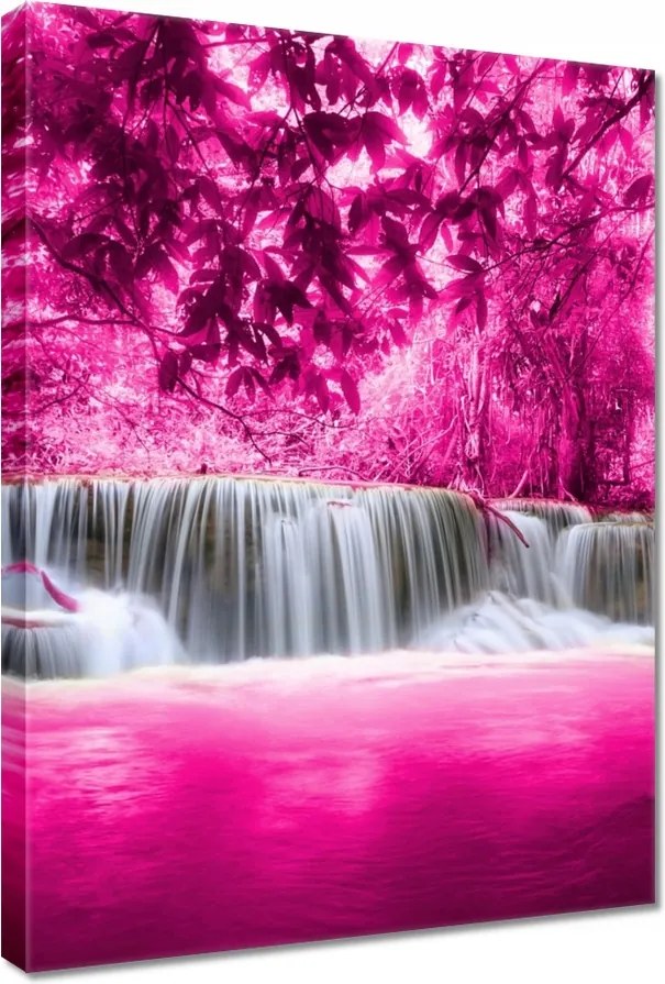 Vászonkép 50x70 Rózsaszín vízesés
