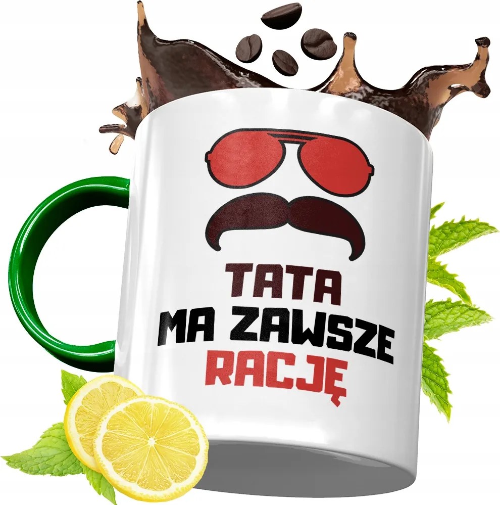 Zöld Bögre Apukának Születésnapi Ajándék fényképes nyomtatással